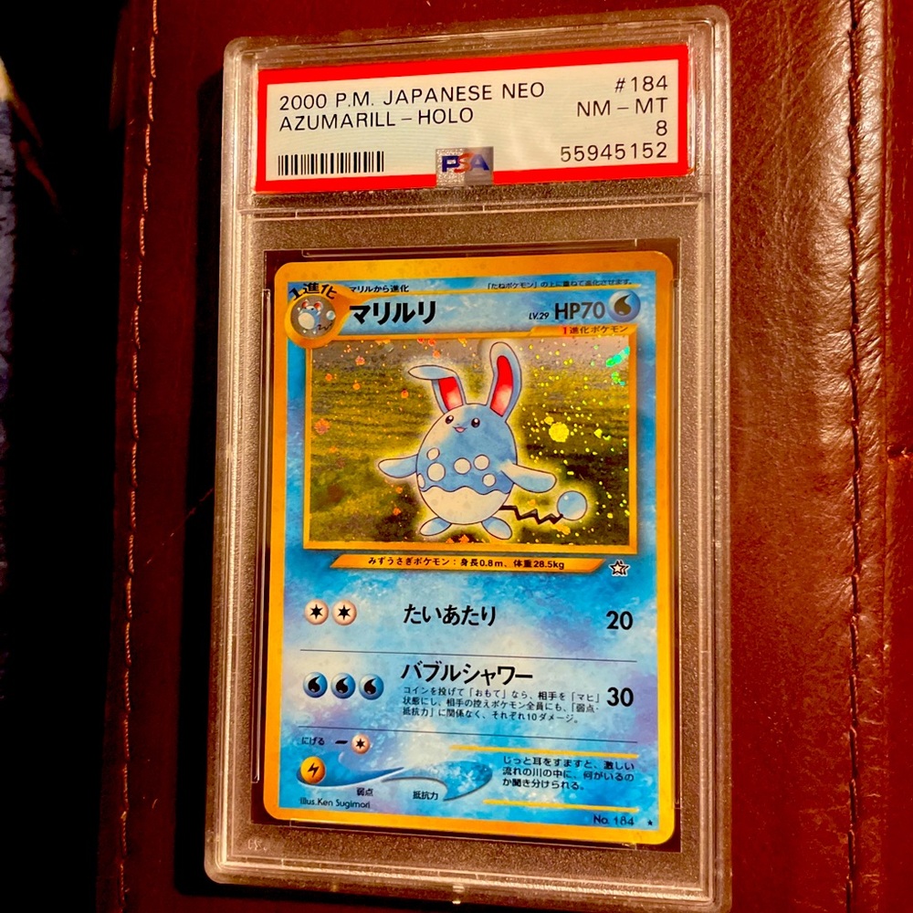 2000 P.M. Japenese Neo Azumarill PSA9